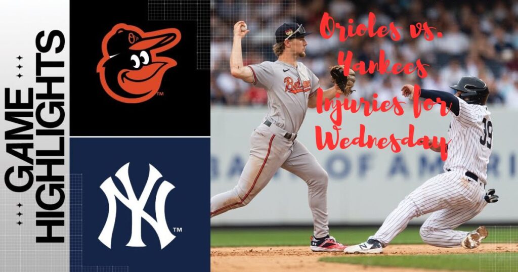 Orioles vs. Yankees Injuries for Wednesday